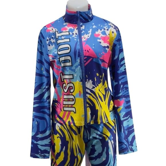 "JUST DO IT" Full-Zip Tracksuit Multicolor - Picture 2 of 11